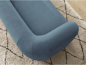 Canapea albastră cu tapițerie din chenille 160 cm Celine – Bobochic Paris