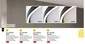 Plafoniera LED design circular MASCA D-40cm alba