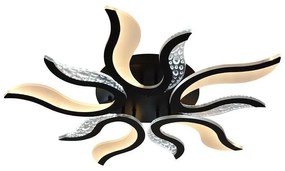 Lustră LED dimabilă aplicată LED/65W/230V 3000-6500K negru + telecomandă