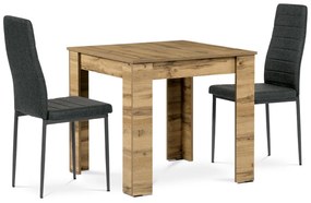 Set masă MDF cu 2 scaune, 80 x 80 x 75 cm, stejarWotan