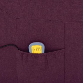 Fotoliu de masaj rabatabil, violet, material textil 1, Violet