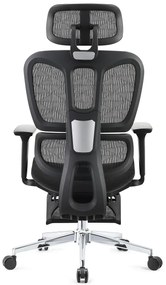 RESIGILAT- ERGOTHRONE Scaun ergonomic, cotiere 2D, suport picioare, Full Mesh, Negru