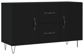 828165 vidaXL Servantă, negru, 100x36x60 cm, lemn compozit