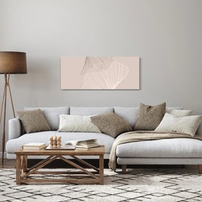 Tablou - Frunze bej N⁰2 (120x50 cm)