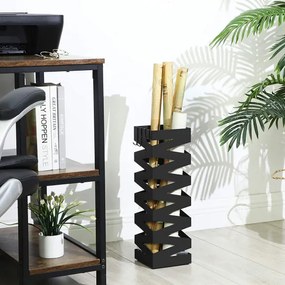 Suport Umbrela Fence Black, 15.5 x 15.5 x 49 cm