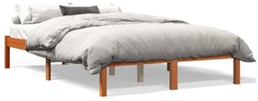 844845 vidaXL Cadru de pat, maro ceruit, 140x190 cm, lemn masiv de pin