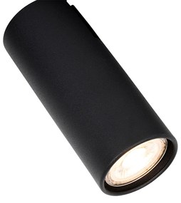 Plafonieră modernă cu spoturi negre reglabile cu 2 lumini - Renna