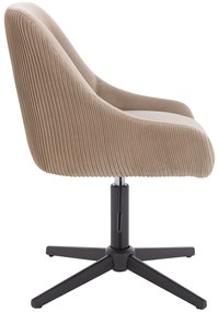 HR920CROSS Scaun Latte din Catifea cu Bază Neagră