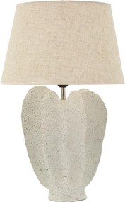 Veioză crem cu abajur textil (înălțime 63 cm) Ester – Mauro Ferretti