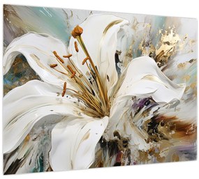 Tablou - Abstracție cu crin (70x50 cm)