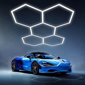 Panou LED HoneyComb, 5 Hexagoane, Lumină Rece 6500K, 192W