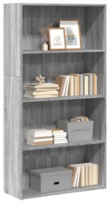 vidaXL Bibliotecă, gri sonoma, 80x30x152 cm, lemn prelucrat