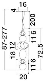Pendul LED decorativ ceramic Verde, Albastru, Alb, Roz, ONETA