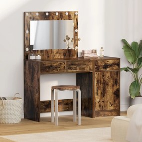 vidaXL Masă de Machiaj cu ușă 2 pcs Maro 40 x 41 x 75 cm Lemn compozit