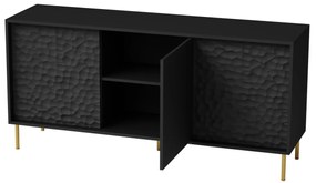 Comoda Bullet KM-1 L155 cm negru/auriu