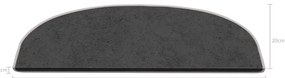 Covorașe pentru scări gri-închis 16 buc. 20x65 cm Plain Color – Vitaus