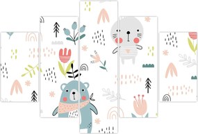 Tablou - Animale pe pajiște (150x105 cm)