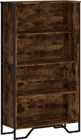 vidaXL Bibliotecă, stejar fumuriu, 80x31x137,5 cm, lemn prelucrat