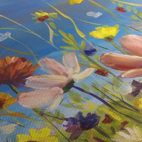 Tablou cu luncă înflorită (90x60 cm)