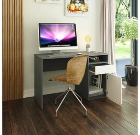 Masă PC Bolegy (grafit + alb) . 1116254