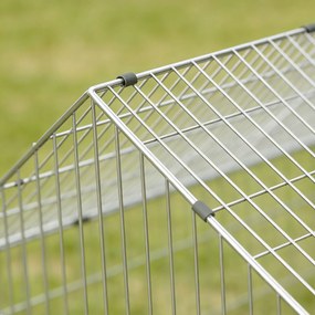 PawHut Cușcă pentru Iepuri și Găini de Exterior și Interior cu Protecție Solară și Grilaj Metalic, pentru Animale Mici, Rațe, Găini, 180x75x75 cm, Verde | Aosom Romania