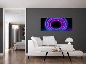 Tablou cu cercuri colorate (120x50 cm)