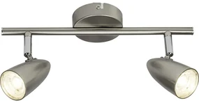 Spot dublu Nano cu LED, 4w, 2x350 lumeni, metal, argintiu