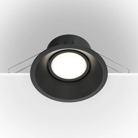 Spot incastrabil design tehnic Dot negru 9,3cm