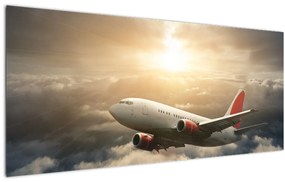 Tablou - Avion în nori (120x50 cm)