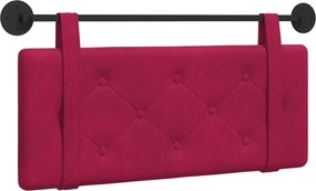 vidaXL Cap de pat suspendat Pe perete Roșu Vin 110 x 55 x 5 cm Catifea