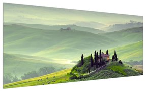 Tablou cu peisaj și casă (120x50 cm), în 40 de alte dimensiuni noi