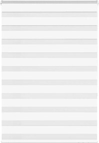 vidaXL Jaluzea tip zebra alb lățime țesătură 90,9 cm poliester