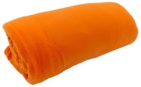 Pătură portocalie din polar/fleece 150x200 cm Plain – JAHU collections