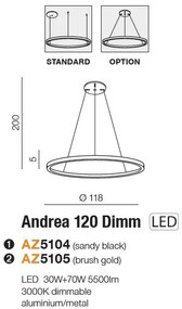 Lustra LED XXL suspendata design modern ANDREA 120 3000K DIMM GO