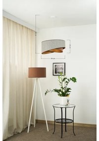 Lustră LED pe cablu Brilagi LYRA 1xE27/15W/230V gri/crem/auriu