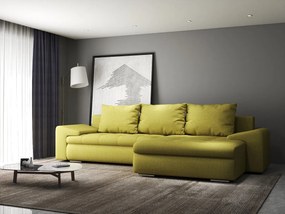 Colțar extensibil dumonde cu ladă de depozitare si sezut confortabil din spuma high-density, Leonardo Enjoy Verde 260x185 cm II