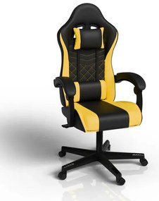 Juskys Scaun de birou HyperSeat - negru/galben