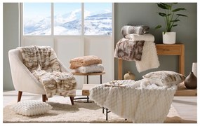 Pătură albă din blană artificială 125x150 cm Mouton – douceur d'intérieur