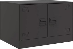 vidaXL Măsuță de cafea, negru, 67x50x44 cm, oțel