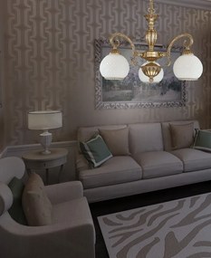 Candelabru din alama cu 3 brate design italian 8500