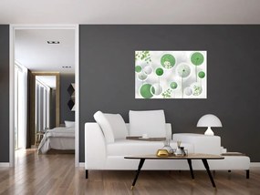 Tablou - Flori în cercuri (90x60 cm)