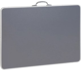 Masă de camping din aluminiu, 80 x 60 x 69 cm, gri