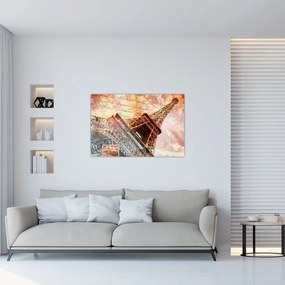 Tablou - Turnul Eiffel în stil vintage (90x60 cm)