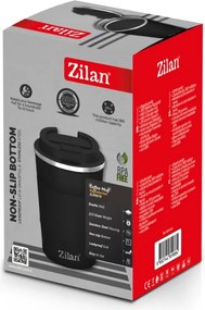 Cana de cafea Zilan ZLN9878 termos, capacitate 380ml, interior din inox, pereti dublii, negru
