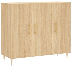 828095 vidaXL Servantă, stejar sonoma, 90x34x80 cm, lemn compozit