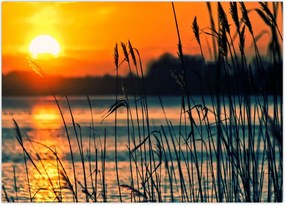 Tablou - Apus de soare la lac (70x50 cm)