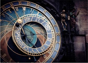 Tablou pe sticlă - Orloj, Praga (70x50 cm)