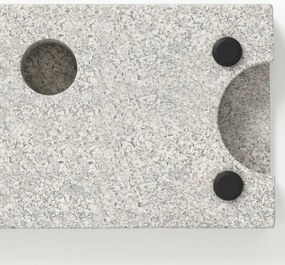 Outsunny Baza Umbrelă Gradină 25kg Granit Oțel Inoxidabil pentru Stâlpi Ø32-48mm | Aosom Romania