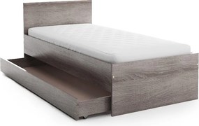 Pat ELISA 90 x 200 cm, stejar trufa Saltea: Saltea Coco Maxi 20 cm, Somiera: cu somiera din lamele