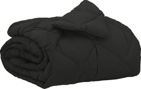 vidaXL Duvet complet pe tot parcursul anului Negru 155 x 220 cm